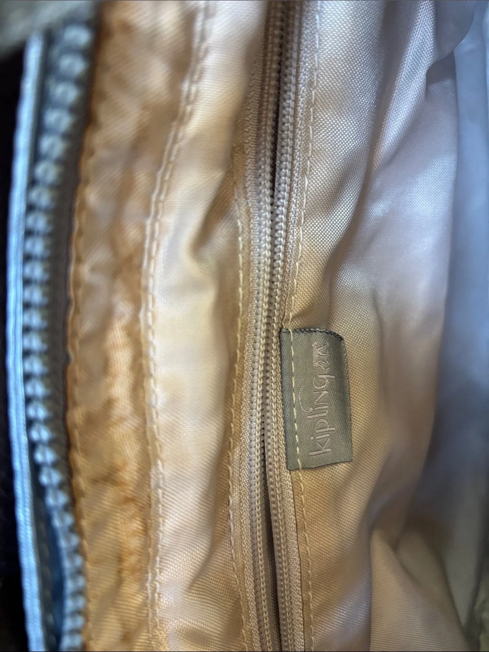 Kipling Metallic Gray Crossbody Bag